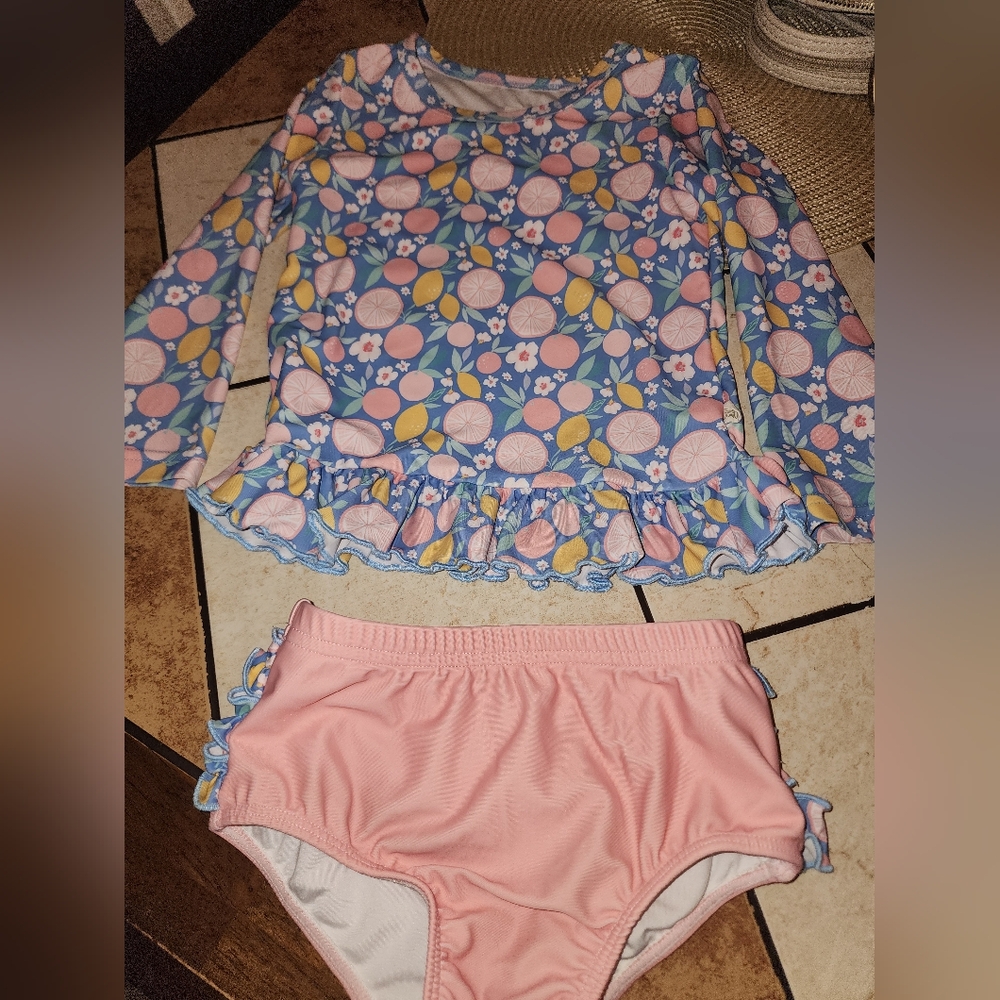 Charming Mary Rashguard Swim Set- Citrus Splash
